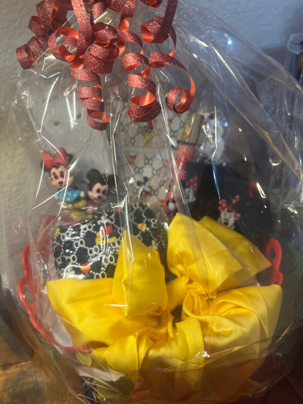 Disney Minnie Mouse Gift Basket with Red, Yellow and Black Accents